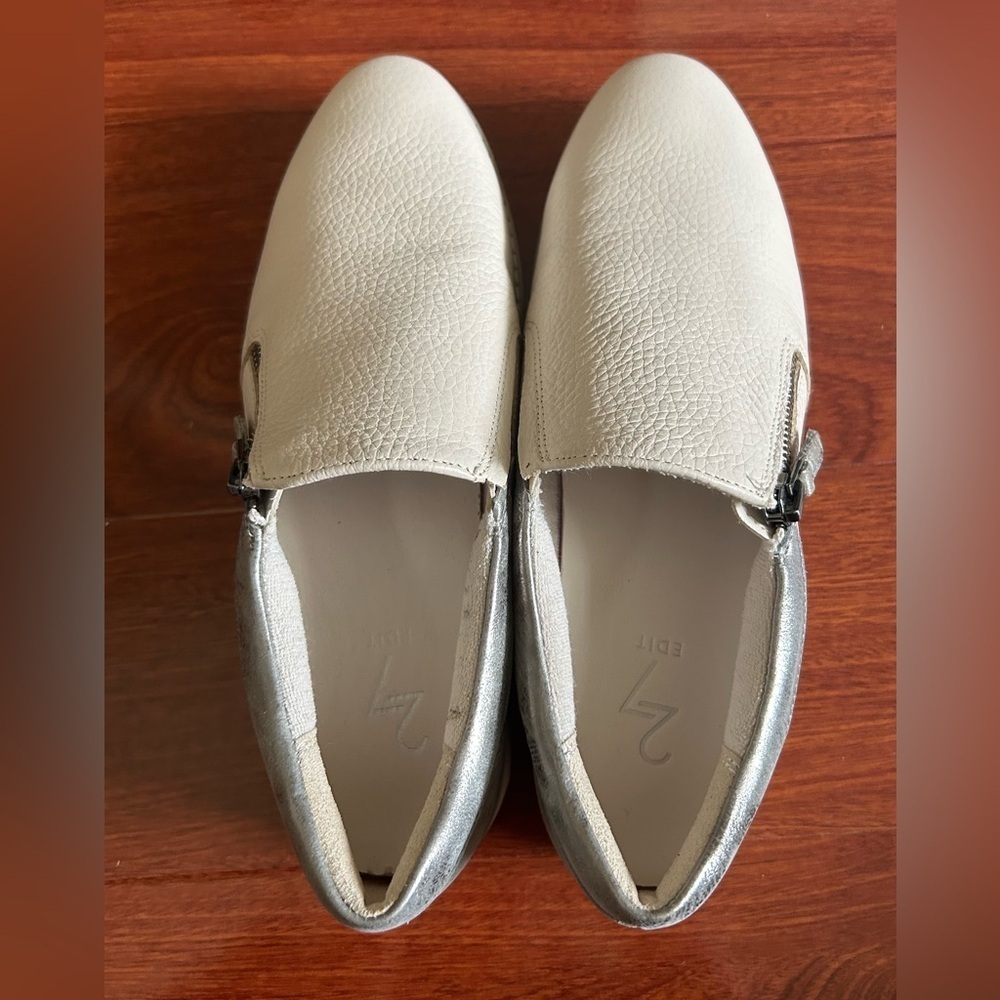 NWOT 27 Edit Naturalizer Womens Satin Pearl Devlyn Zip Up Loafers Size 8M - Picture 5 of 7